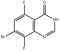 7-溴-5,8-二氟喹唑啉-4(3H)-酮 结构式