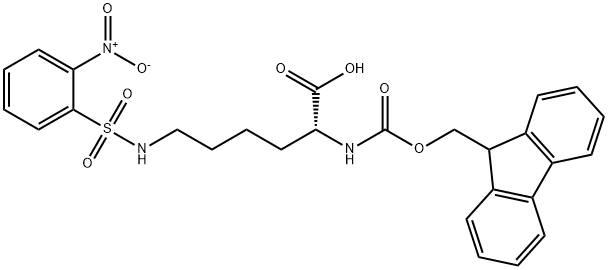 Nα-Fmoc-Nε-(2-nitrobenzenesulfonyl)-D-lysine 结构式