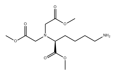 2,2'-((6-氨基-1-甲氧基-1-氧代己烷-2-基)氮杂二基)(S)-二乙酸二甲酯 结构式