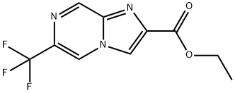 6-(三氟甲基)咪唑并[1,2-A]吡嗪-2-羧酸乙酯 结构式