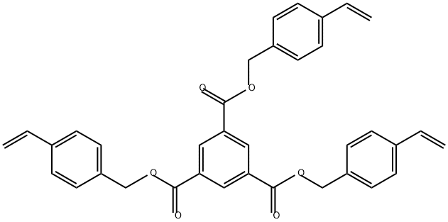 1,3,5-苯三羧酸[(4-乙烯基苯基)甲基] 三酯 结构式