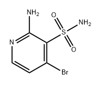 2-氨基-4-溴吡啶-3-磺酰胺 结构式