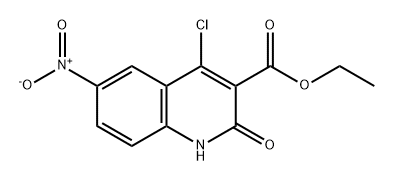 4-氯-6-硝基-2-氧代-1,2-二氢喹啉-3-羧酸乙酯 结构式