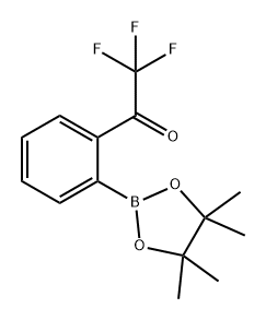 2,2,2-三氟-1-(2-(4,4,5,5-四甲基-1,3,2-二氧杂硼烷-2-基)苯基)乙-1-酮 结构式