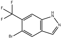 5-溴-6-(三氟甲基)-1H吲唑 结构式