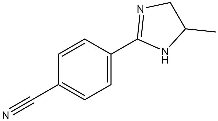 4-(5-甲基-4,5-二氢-1H-咪唑-2-基)苯腈 结构式
