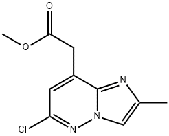 Imidazo[1,2-b]pyridazine-8-acetic acid, 6-chloro-2-methyl-, methyl ester 结构式