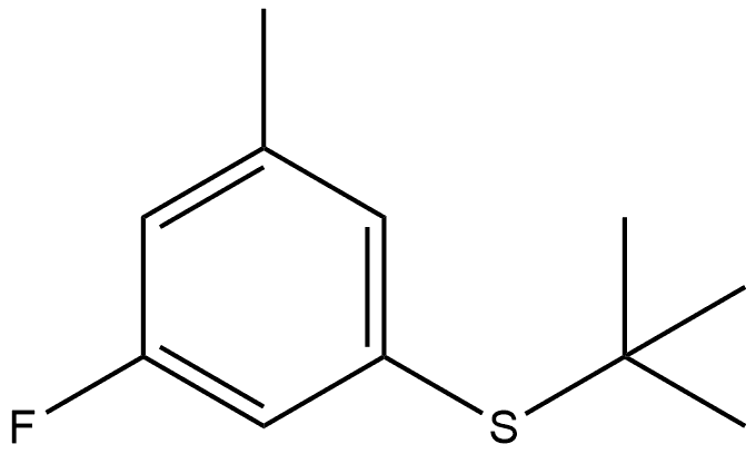 1-[(1,1-Dimethylethyl)thio]-3-fluoro-5-methylbenzene 结构式