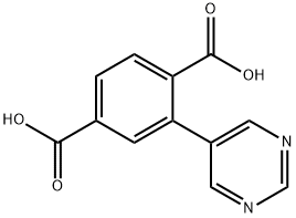 2-(5-嘧啶基)-1,4-苯二甲酸 结构式