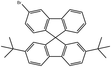 3′-溴-2,7-二叔丁基-9,9′-螺二[9H-芴] 结构式