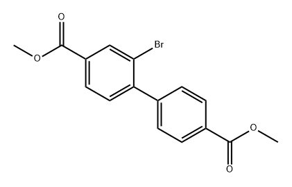 2-溴-[1,1'-联苯]-4,4'-二羧酸二甲酯 结构式