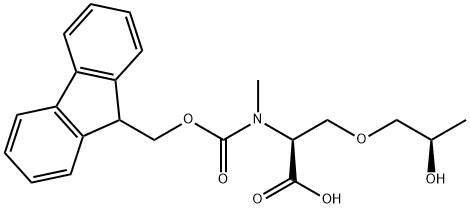 Fmoc-L-Serine, O-[(2R)-2-hydroxypropyl]-N-methyl- 结构式