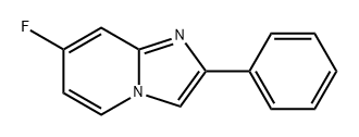 7-氟-2-苯基咪唑并[1,2-A]吡啶 结构式