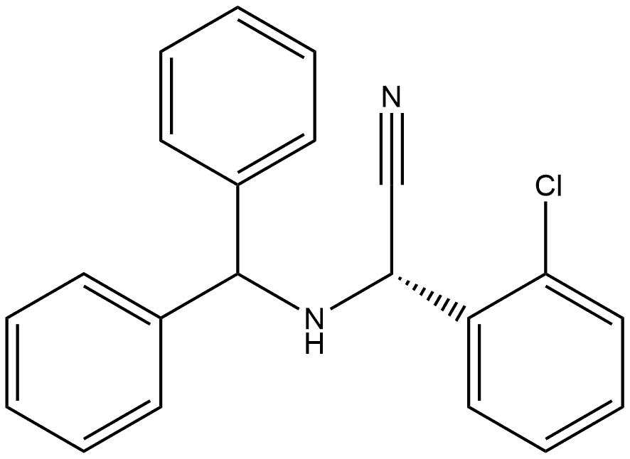 Benzeneacetonitrile, 2-chloro-α-[(diphenylmethyl)amino]-, (αS)- 结构式