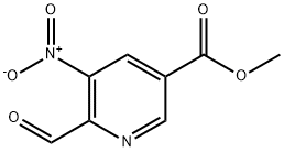 6-甲酰基-5-硝基- 3-吡啶羧酸甲酯 结构式