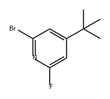 2-溴-4-(叔丁基)-6-氟吡啶 结构式