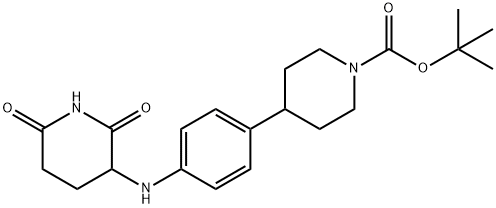 4-(4-((2,6-二氧代哌啶-3-基)氨基)苯基)哌啶-1-甲酸叔丁酯 结构式