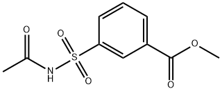 Benzoic acid, 3-[(acetylamino)sulfonyl]-, methyl ester 结构式