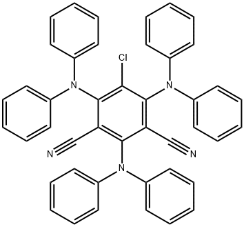 5-氯-2,4,6-三(二苯基氨基)间苯二腈 结构式