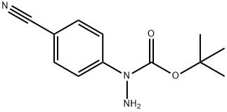 Hydrazinecarboxylic acid, 1-(4-cyanophenyl)-, 1,1-dimethylethyl ester 结构式