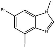 6-溴-4-氟-1-甲基-1H-苯并咪唑 结构式