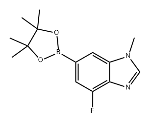 4-氟-1-甲基-6-(4,4,5,5-四甲基-1,3,2-二氧硼杂环戊烷-2-基)-1H-苯并[D]咪唑 结构式