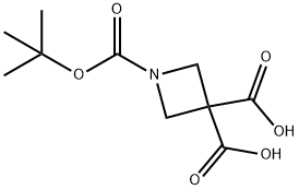 1,3,3-Azetidinetricarboxylic acid, 1-(1,1-dimethylethyl) ester 结构式