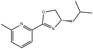 Pyridine, 2-[(4S)-4,5-dihydro-4-(2-methylpropyl)-2-oxazolyl]-6-methyl- 结构式