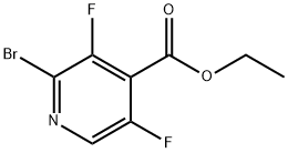 2-溴-3,5-二氟异烟酸乙酯 结构式