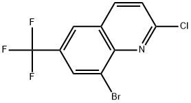 8-溴-2-氯-6-(三氟甲基)喹啉 结构式