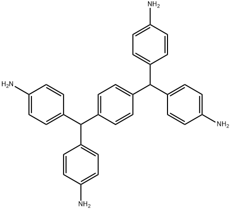 4,4',4'',4'''-(1,4-亚苯基二甲基亚丙基)四苯胺 结构式