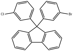 9-(3-溴苯基)-9-(3-氯苯基)-9H-芴 结构式