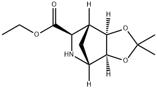 Ethyl 4,4-dimethyl-3,5-dioxa-8-azatricyclo[5.2.1.0(2,6)]decane-9-carboxylate hydrochloride 结构式