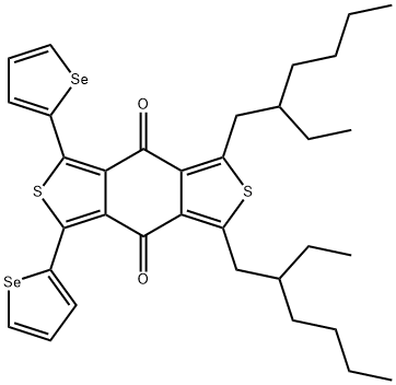 1,3-双(2-乙基己基)-5,7-二(硒基苯-2-基)苯并[1,2-C:4,5-C']二噻吩-4,8-二酮 结构式