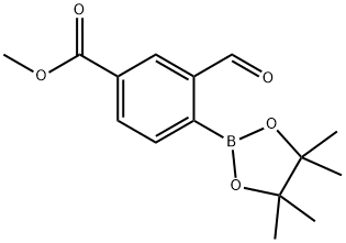 2-甲酰基-4-(甲氧基羰基)苯硼酸频哪醇酯 结构式