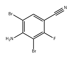 4-氨基-3,5-二溴-2-氟苯甲腈 结构式