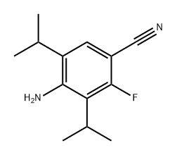 4-氨基-2-氟-3,5-二异丙基苯甲腈 结构式