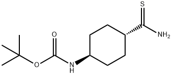 氨基甲酸,N-[反式-4-(氨基硫代甲基)环已基]-,1,1-二甲基乙基酯 结构式