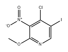 4-氯-5-碘-2-甲氧基-3-硝基吡啶 结构式