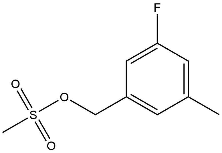 Benzenemethanol, 3-fluoro-5-methyl-, 1-methanesulfonate 结构式