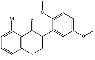 3-(2,5-Dimethoxyphenyl)-5-hydroxyquinolin-4(1H)-one 结构式