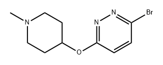 3-溴-6-[(1-甲基-4-哌啶基)氧基]哒嗪 结构式