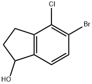 1H-Inden-1-ol, 5-bromo-4-chloro-2,3-dihydro- 结构式