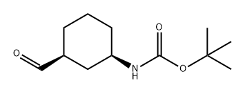 TERT-BUTYL ((1R,3S)-3-FORMYLCYCLOHEXYL)CARBAMATE 结构式