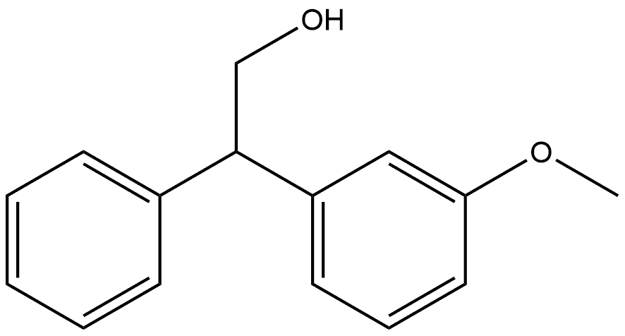 2-(3-methoxyphenyl)-2-phenylethan-1-ol 结构式