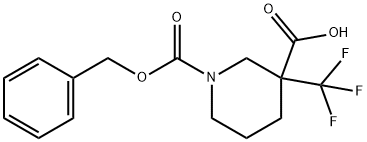 1-(苯基甲基)3-(三氟甲基)-1,3-哌啶二甲酸酯 结构式