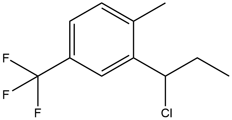 2-(1-Chloropropyl)-1-methyl-4-(trifluoromethyl)benzene 结构式