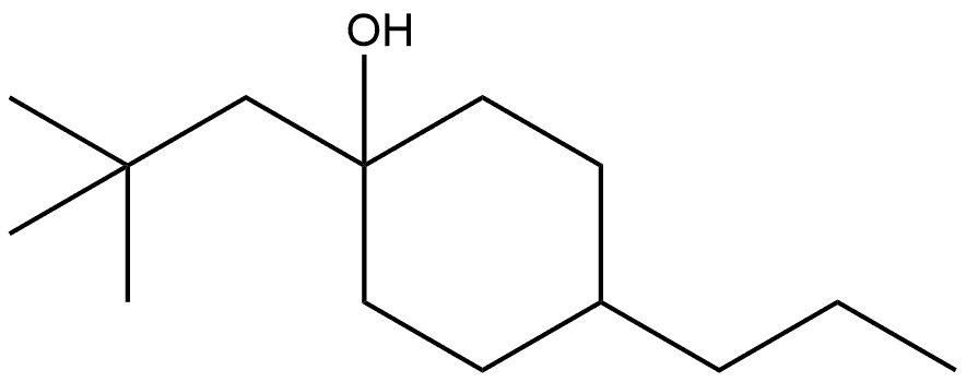 1-(2,2-Dimethylpropyl)-4-propylcyclohexanol 结构式