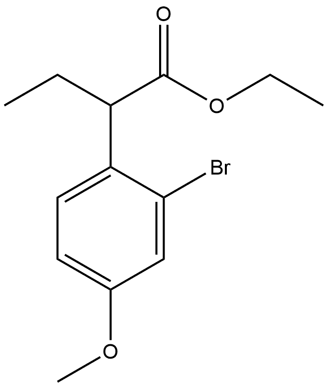 ethyl 2-(2-bromo-4-methoxyphenyl)butanoate 结构式