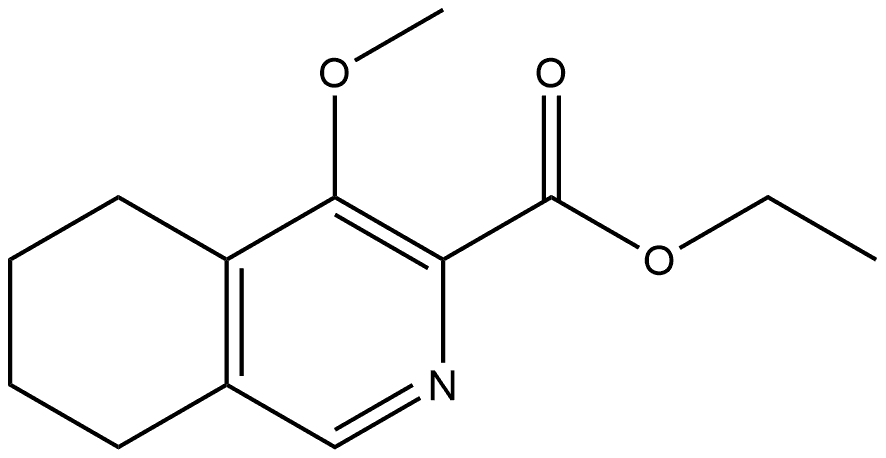 5,6,7,8-四氢-4-甲氧基-3-异喹啉羧酸乙酯 结构式